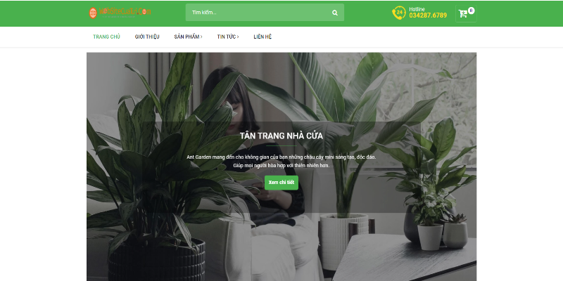 Mẫu website bán cây cảnh đẹp