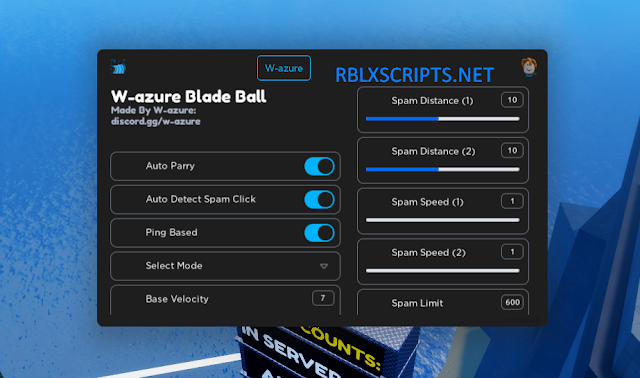 Roblox Script - Blade Ball, W-Azure