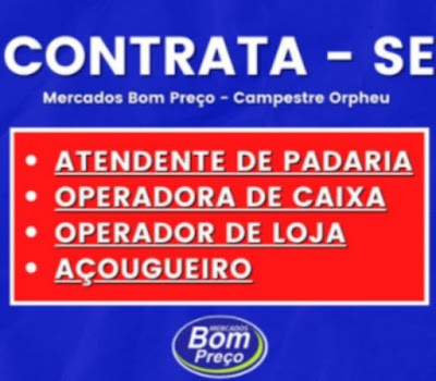 Mercado em São Leopoldo seleciona Caixa, Atendente de Padaria, Operador de loja e outros