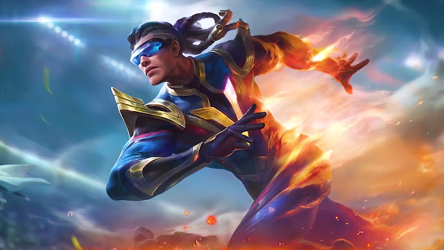 bruno firebolt hero skin mobile legends wallpaper hd