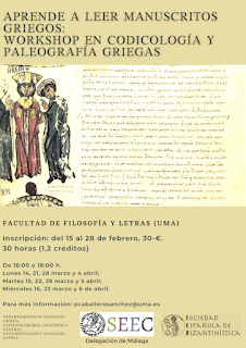 cartel del curso, con las fechas, lugar de celebración y contacto con el responsable. En la parte inferior figuran los nombres y los logos de las instituciones colaboradoras