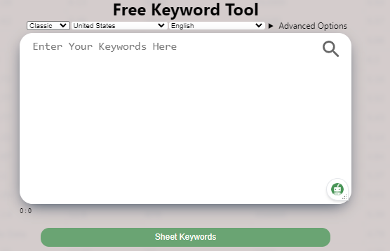 Free Keyword Tool - Keyword Sheeter