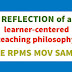 Reflection of a learner-centered teaching philosophy