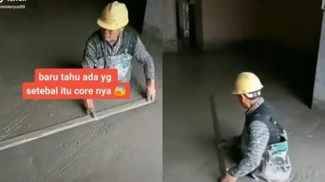 Viral Kuli Bangunan Ngecor Setinggi Pinggang, Publik Syok: Renang di Cor-coran