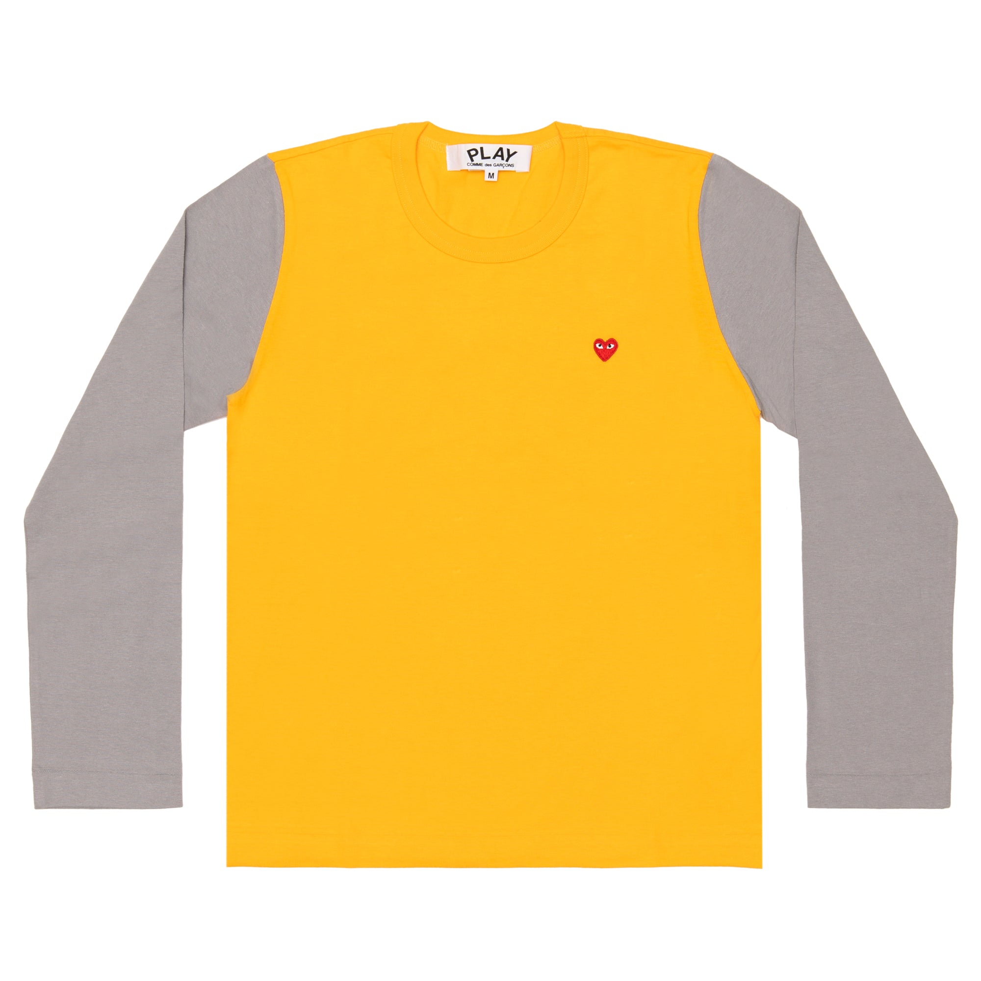 PLAY COMME des GARÇONS Small Red Heart Coloured L/S T-Shirt (Yellow X Gray) Ladies: ¥7,920 Men's: ¥8,360