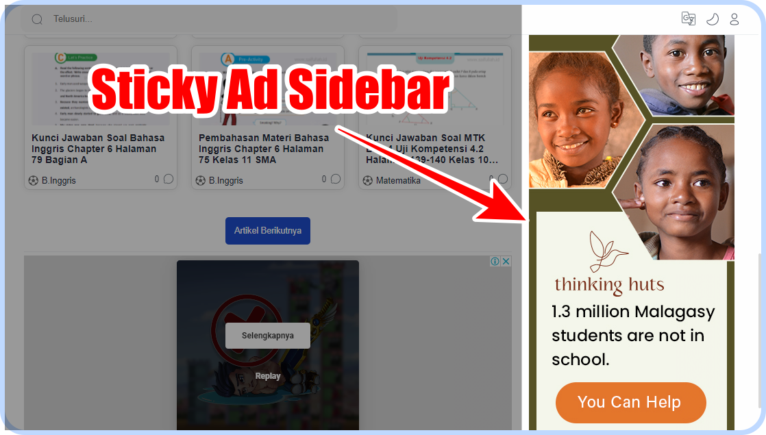 Cara Menampilkan Iklan Sticky Sidebar Pada Tampilan Mobile Median UI 1.5