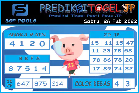 Prediksi Togel Singapura JP Sabtu 26 Februari 2022