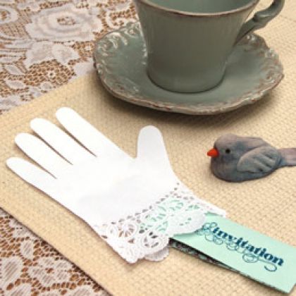 Lacy Paper Glove Invitations Craft