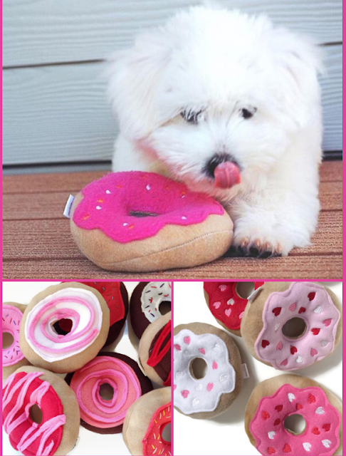 Adorable and unique Valentine's Day gifts for dogs handmade doughnut dog toy