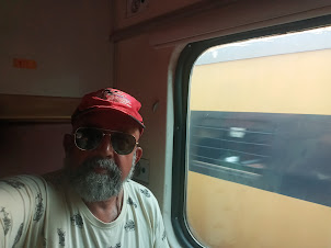 On the Rajdhani Express train from New Delhi to Mumbai.