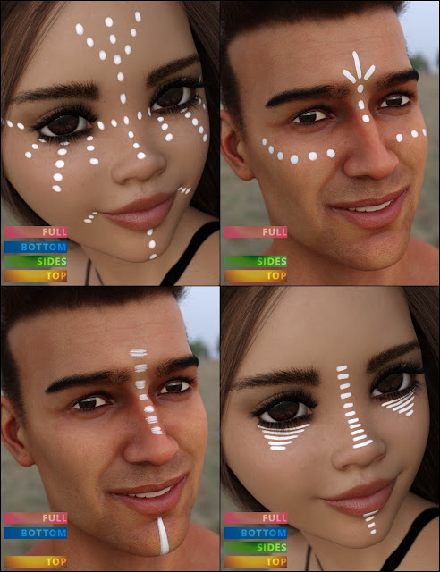 MMX Face Paint for Genesis 3, 8 and 8.1