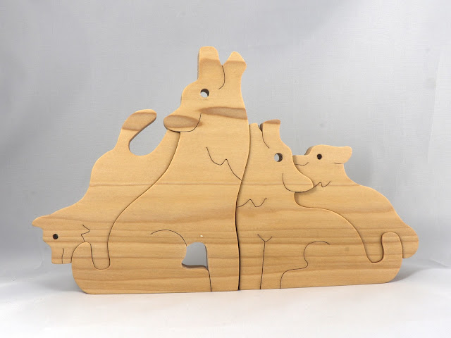 20220313-125037 015 Handmade Wood Toy Wolf Family Stacking Puzzle 1195962765