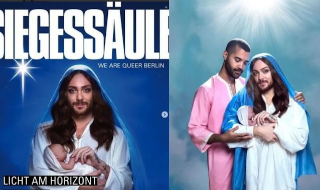 Maria é representada como “mulher trans” em capa de revista alemã por ativista LGBT