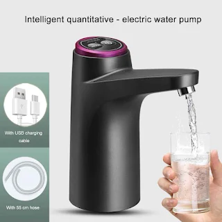 Water Jug Pump Electric Water Bottle Pump USB Charging Automatic Drinking Water Pump Universal 5 Gallon Bottle Portable Water Dispenser hown - store