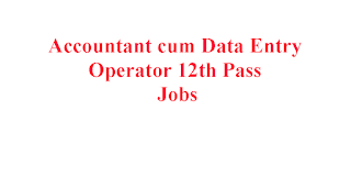 Accountant cum Data Entry Operator 12th Pass Jobs