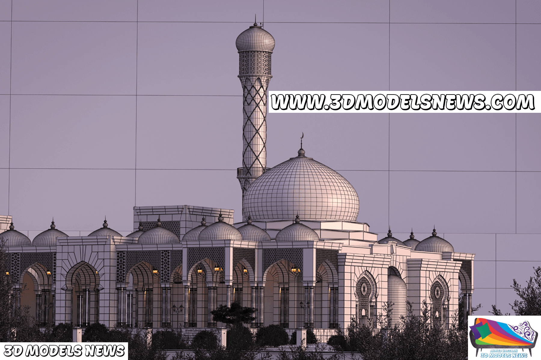 مشهد خارجي كامل لمسجد الزلفة في مسقط بعمان 2