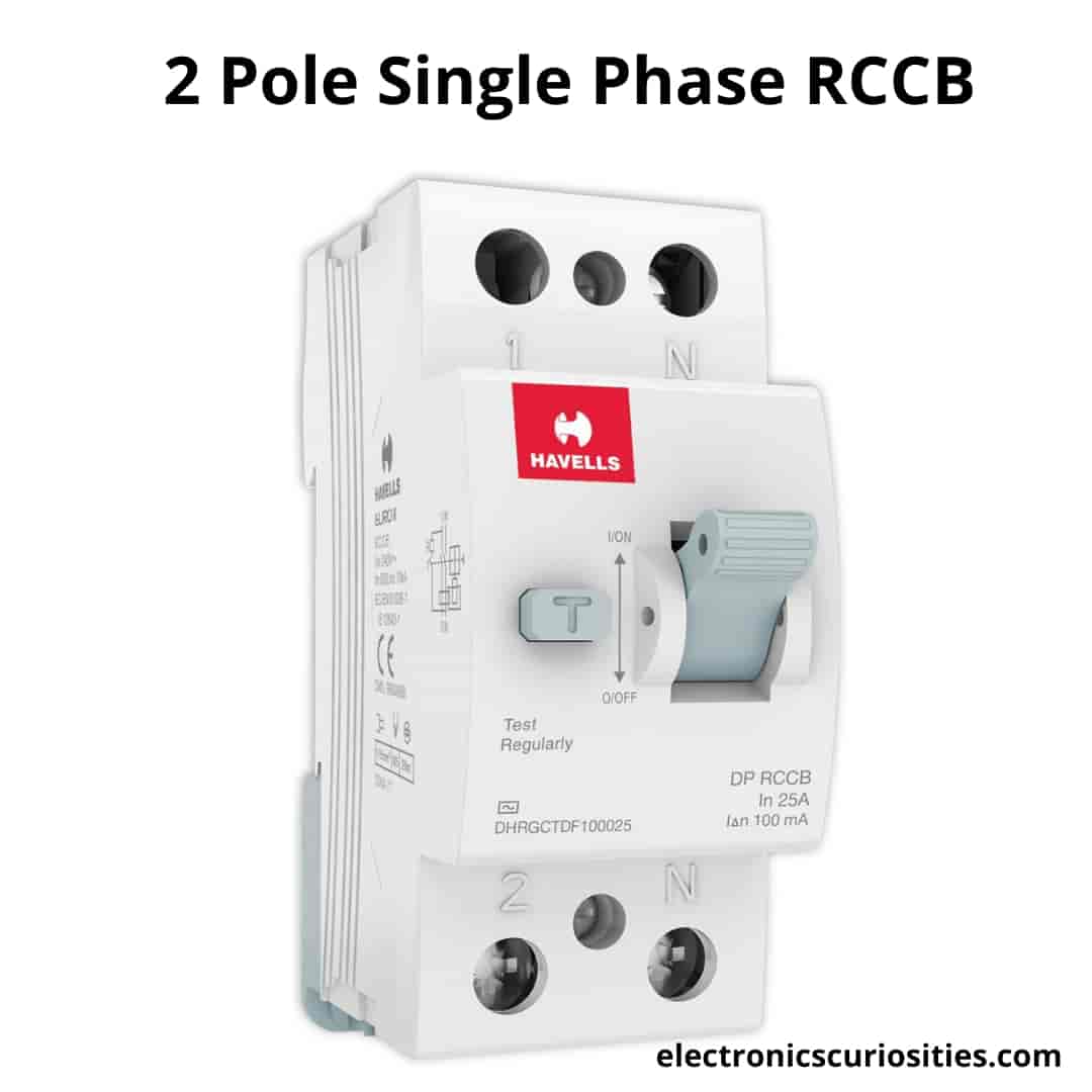 Two-pole RCCB