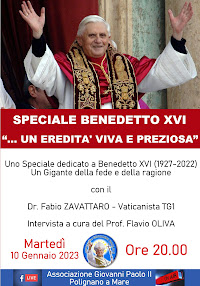 Speciale Benedetto XVI - "...UN EREDITA' VIVA E PREZIOSA"