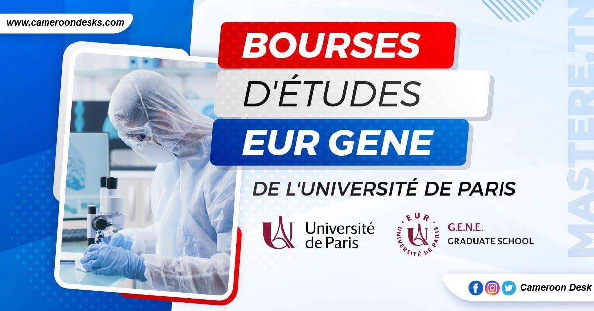 Bourses EUR GENE de l’Université de Paris 2022