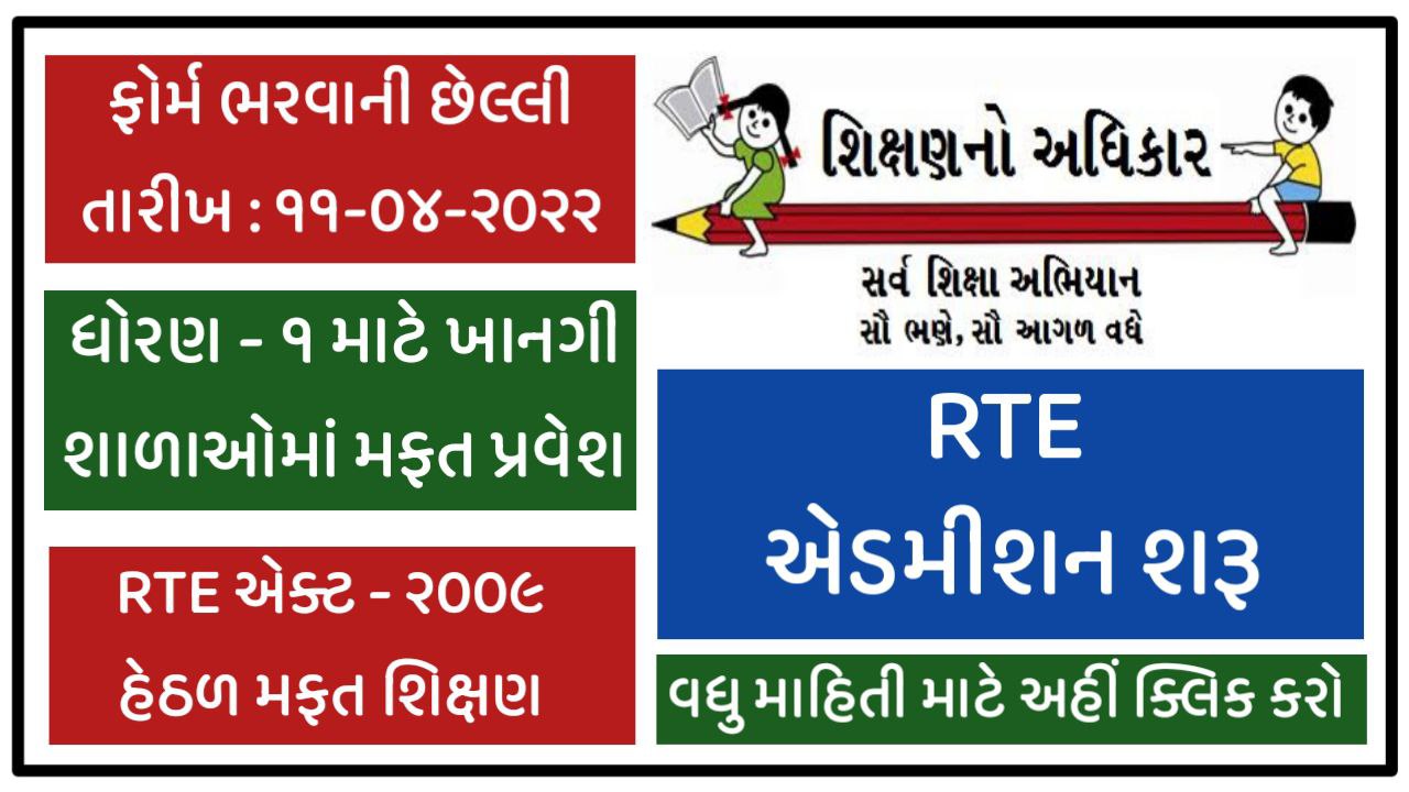 RTE Admission 2022-23 Gujarat @ rte.Orpgujarat.Com