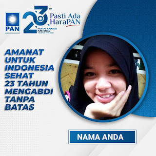 Twibbon atau Bingkai Foto MILAD Partai Amanat Nasional (PAN), 23 Agustus