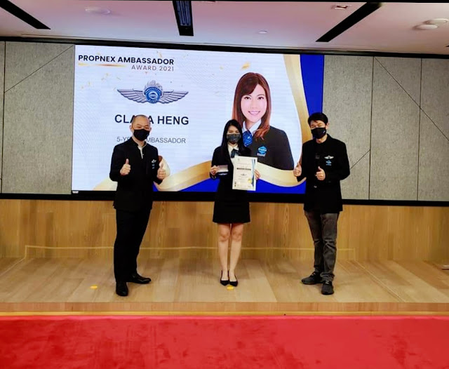 Clara Heng as PropNex 5-Year Ambassador from 2021