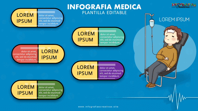 Plantilla creativa para infografías de salud