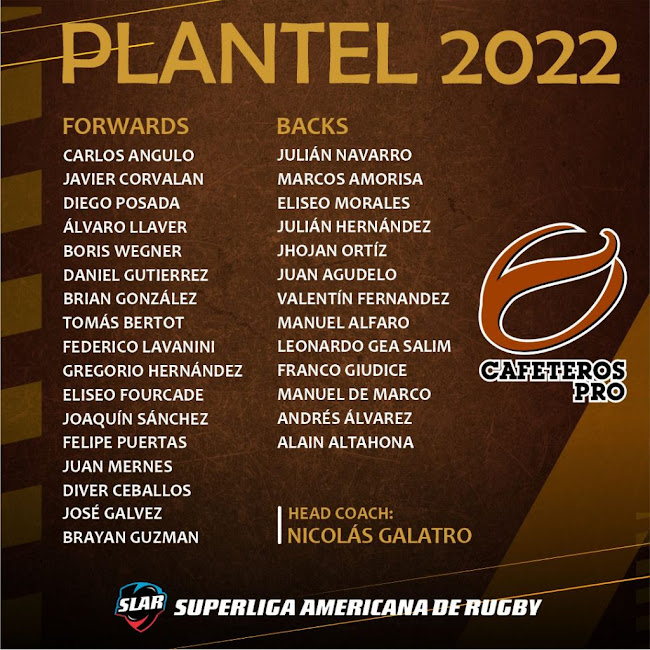 Cafeteros Pro oficializó su plantel para SLAR 2022