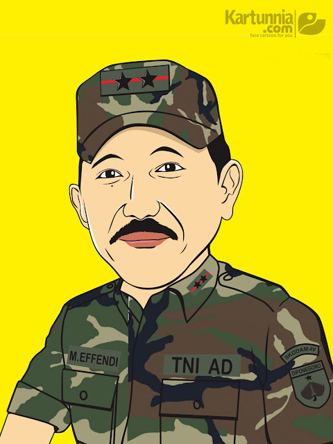 Karikatur Vector TNI