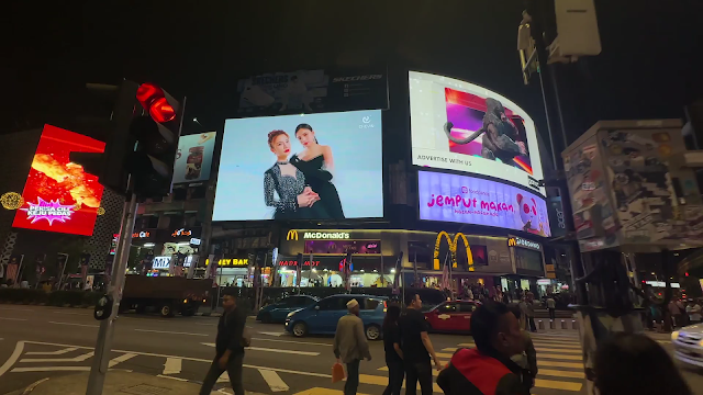 Bukit Bintang Above McDonald's Digital Billboard Advertising, Jalan Sultan Ismail KL LED Screen Ads, Bukit Bintang Street KL Digital OOH Advertising,