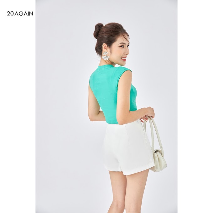 Mall Shop [ 20again ] Quần short nữ túi chéo sườn 20AGAIN, thiết kế trẻ trung, hiện đại SVA1247