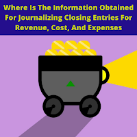 The Information Obtained For Journalizing Closing Entries For Revenue, Cost, And Expenses