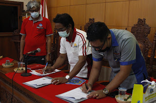 Kepala SMK TI Bali Global Badung Audiensi Dengan Perbekel Desa Munggu, Kecamatan Mengwi, kabupaten Badung