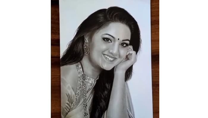 06-Keerthi Suresh Pencil Sketch