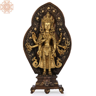 Bodhisattva Avalokiteshvara as Amoghapasa In Brass