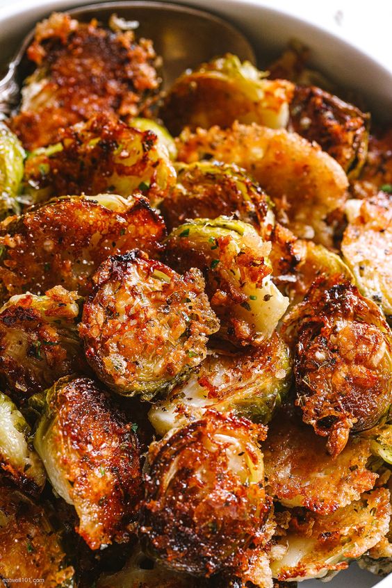 Try this One Garlic Parmesan Roasted Brussels Sprouts