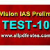 [PDF] Vision IAS Prelims Test-10 in English with Explanation PDF For All Competitive Exams Download Now