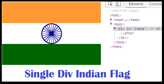 Single div css indian flag