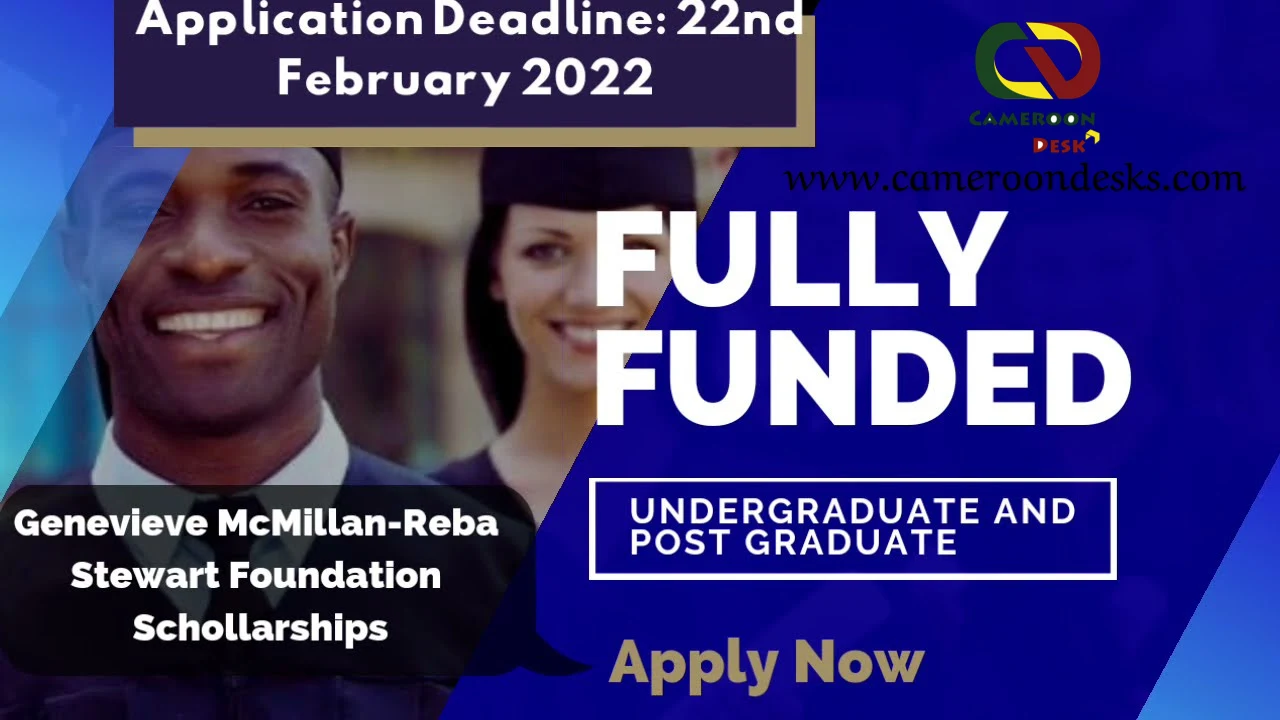 Geneviève McMillan-Reba Stewart Scholarship 2022/2023 for Undergraduate African Students