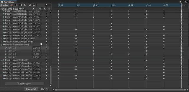 Pasting the new value into the keyframe