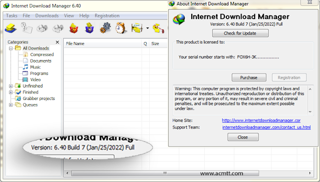 Internet Download Manager version 6.40 build 7 (January 25, 2022)