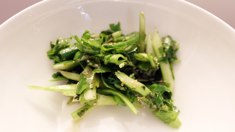 A cool refreshing  side (Celery Salad with Cilantro and Sesame)