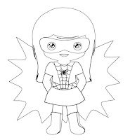 Spidergirl costume coloring page