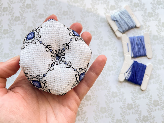 cross stitch pincushion