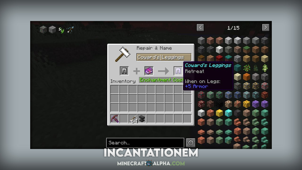 Minecraft Incantationem Mod 1.18.1  (New Enchantments, Curses)