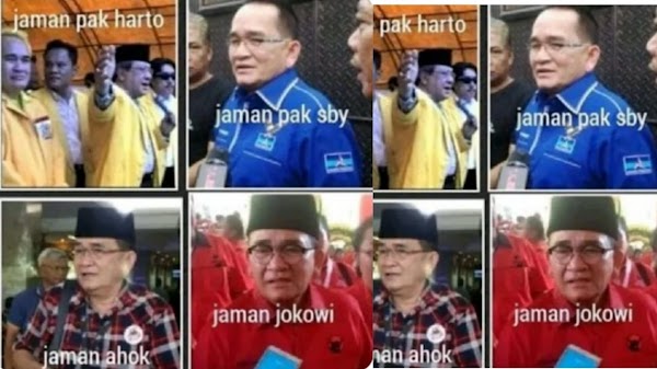 Viral Meme Ruhut Ganti-ganti Dukungan dari Soeharto hingga Jokowi