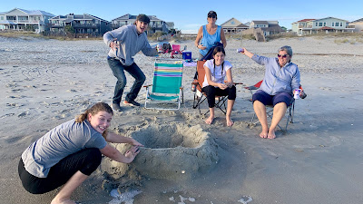 Another picture of your beach hold with most of the family gathered around relaxing.