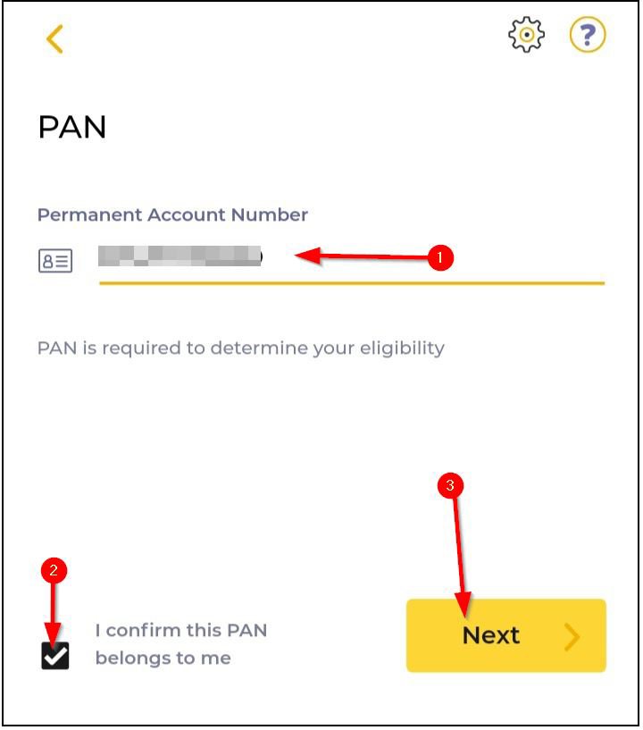 Enter Pan Card Number