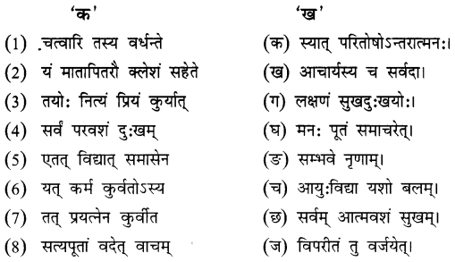 Solutions Class 8 रुचिरा Chapter-10 (नीतिनवनीतम्)