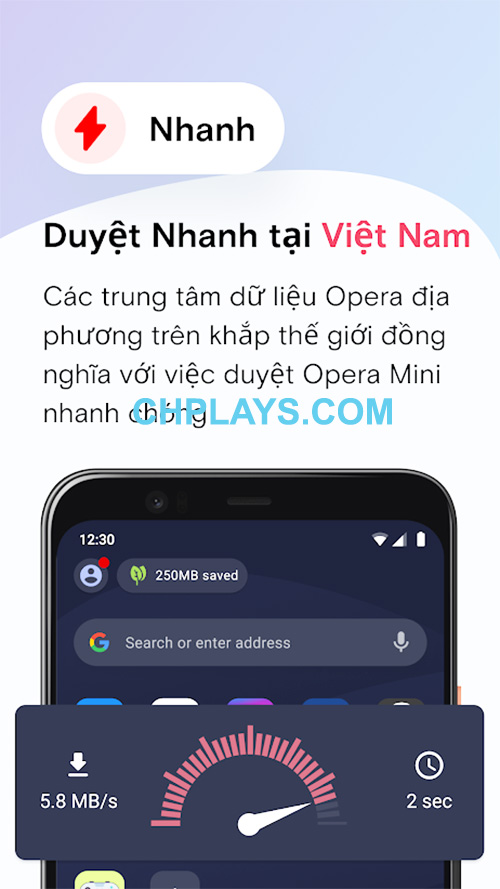 Tải Opera Mini APK cho Android, duyệt web nhanh và nhẹ e